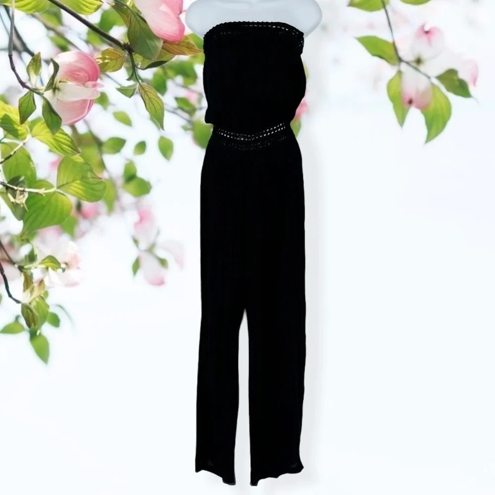 EIGHT Sixty Strapless Jumpsuit Size Medium - Picture 6 of 6
